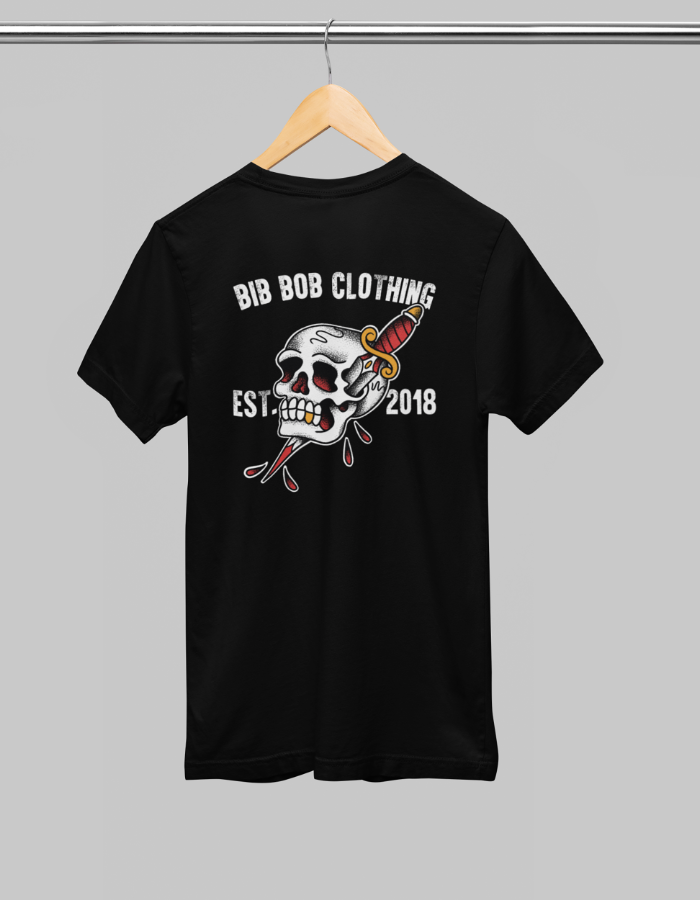 Back Skull & Dagger Black Tee