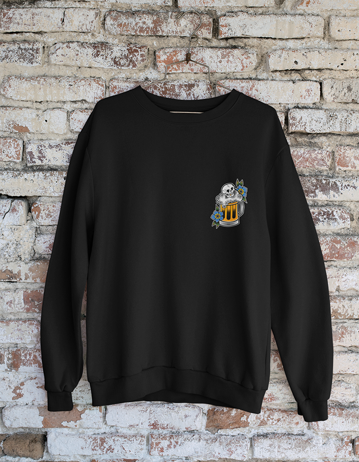 Front Beer Black Sweatshirt