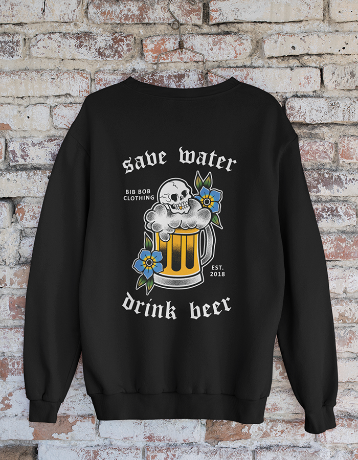 Back Beer Black Sweatshirt