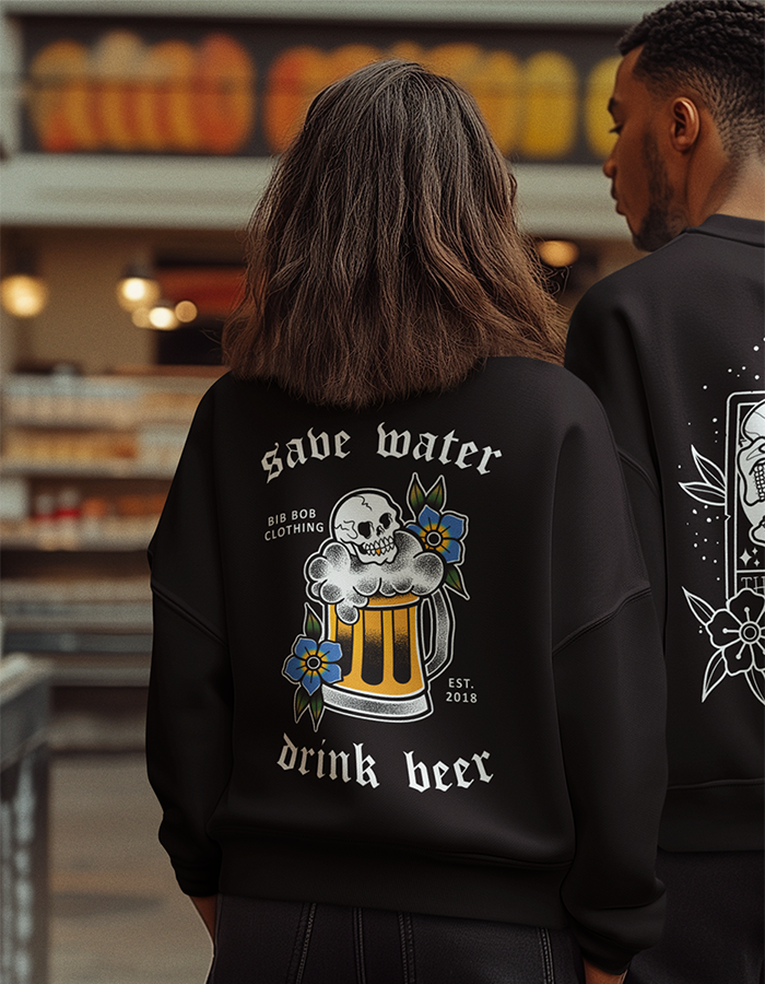 Back Beer Black Sweatshirt