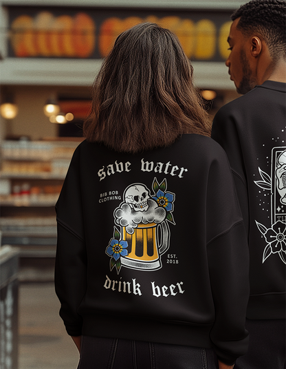 Back Beer Black Sweatshirt