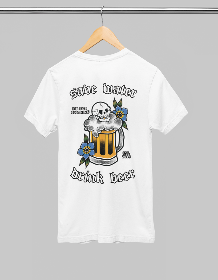 Back Drink Beer White Tee