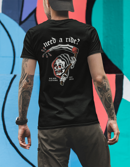 Back Need a Ride Black Tee