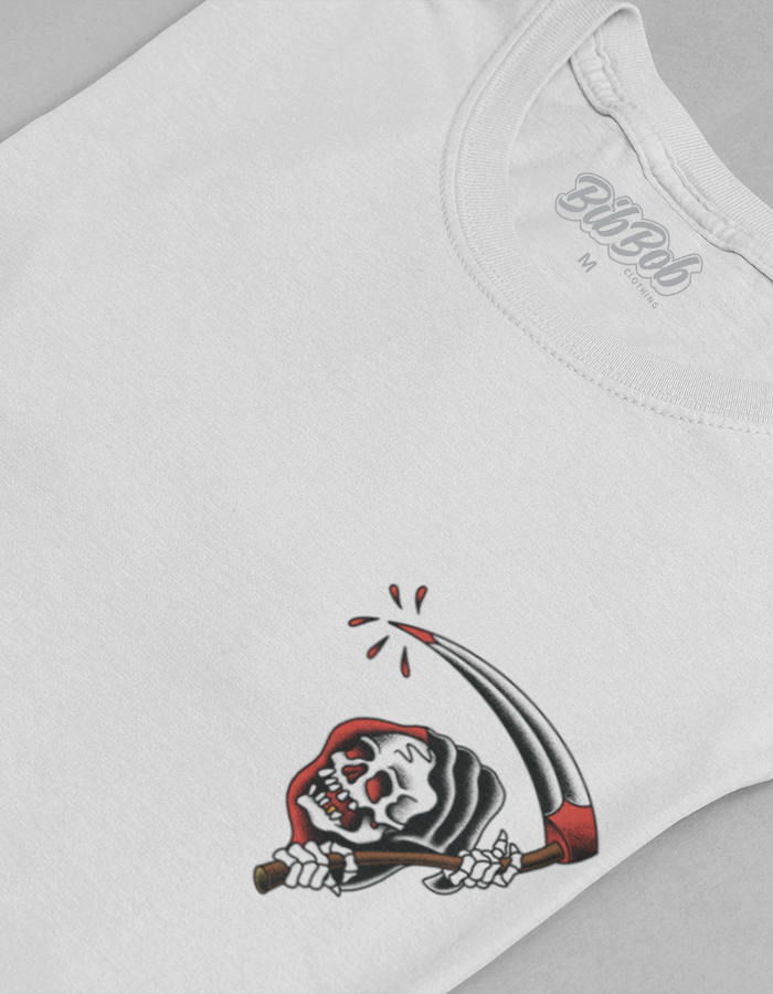 Front Reaper White tee