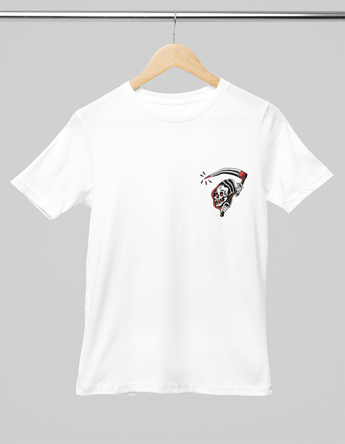 Front Reaper White tee