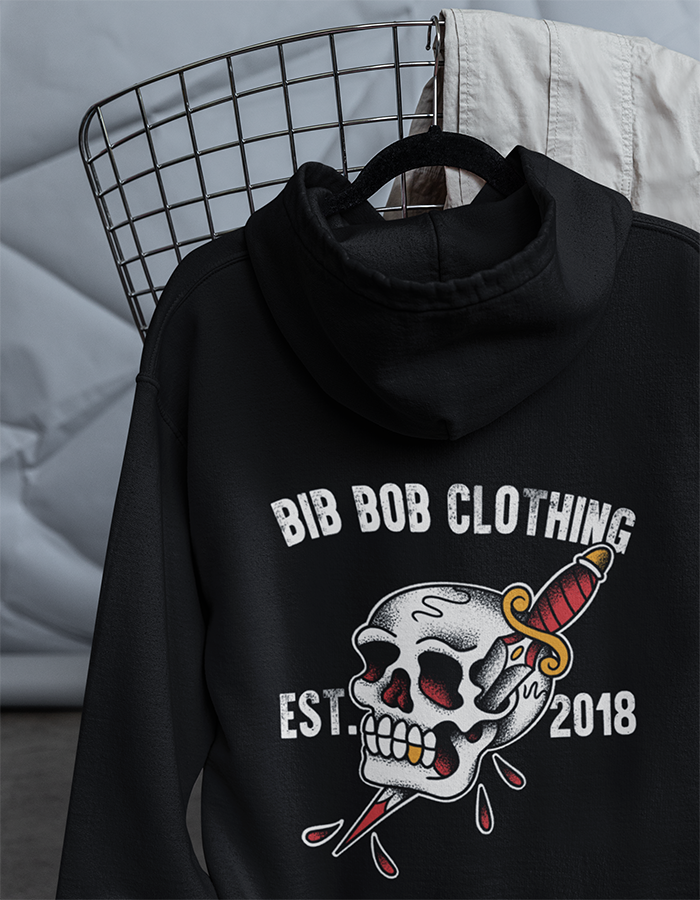 Back Skull & Dagger Black Hoodie