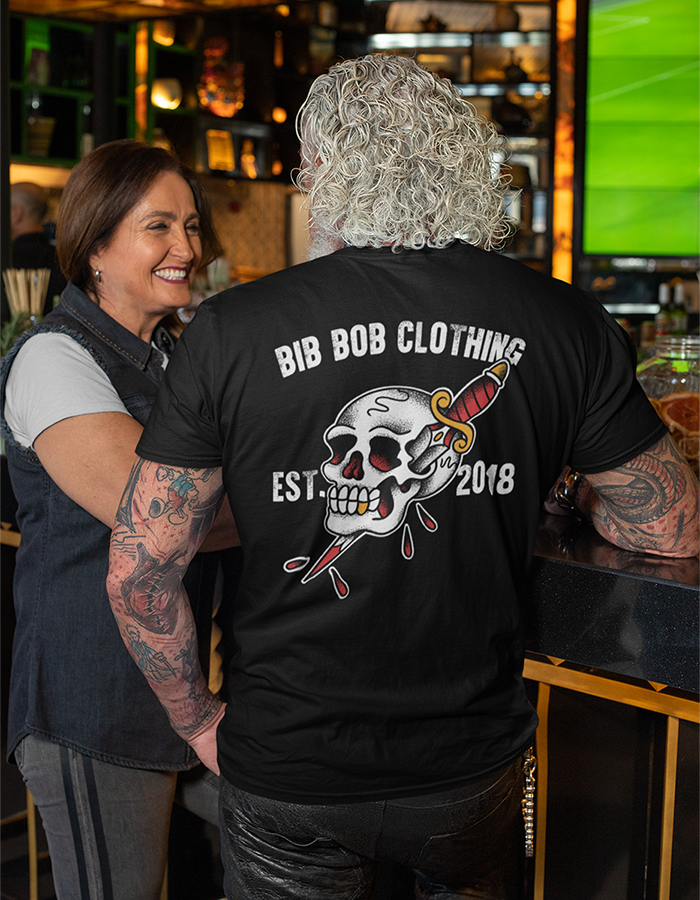 Back Skull & Dagger Black Tee