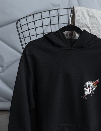 Front Skull Black Hoodie