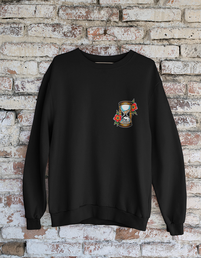 Front Time Black Sweatshirt