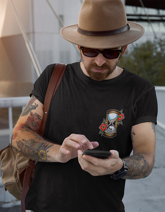 Front Time Black Tee