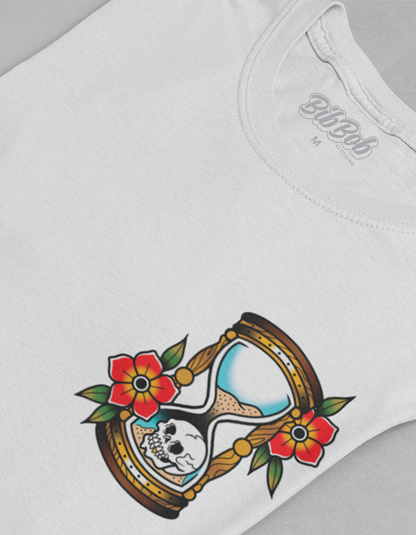 Front Time White Folded Tee